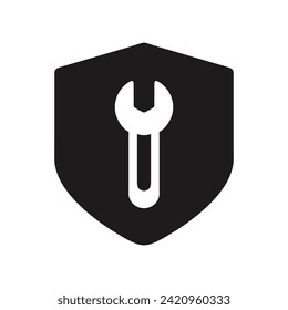 Wrench icon vector logo design