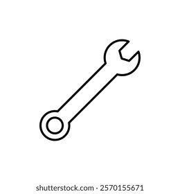 Wrench icon Vector logo set flat