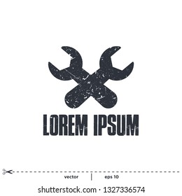 wrench icon vector logo template