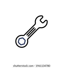 Wrench icon in vector. Logotype