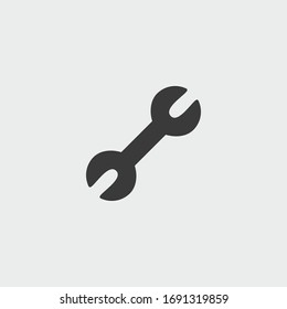 icono de llave. vector llave en fondo gris