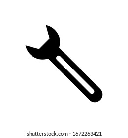 Wrench icon vector on white background template