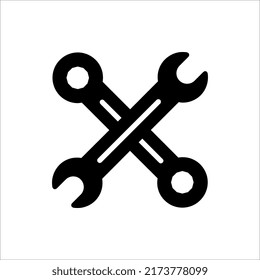 Wrench Icon Vector on white background