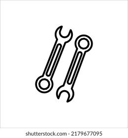 Wrench Icon Vector on white background