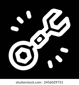 wrench icon vector outline design