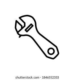 Estilo de contorno del vector de icono de llave.