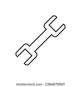 Wrench icon vector. Repair illustration sign. Workshop symbol. Tool logo.