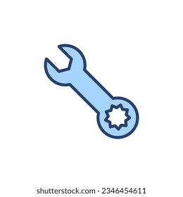 Schraubenschlüssel-Vektorgrafik. Reparatursymbol. Werkzeugzeichen und Symbol
