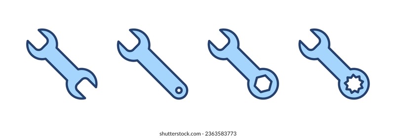 Wrench icon vector. repair icon. tools sign and symbol