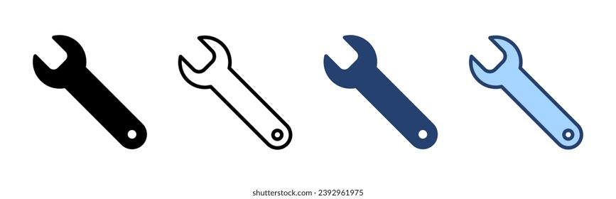 Wrench icon vector. repair icon. tools sign and symbol