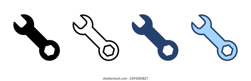 Wrench icon vector. repair icon. tools sign and symbol