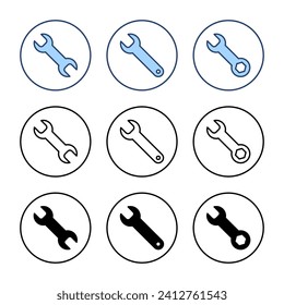 Wrench icon vector. repair icon. tools sign and symbol