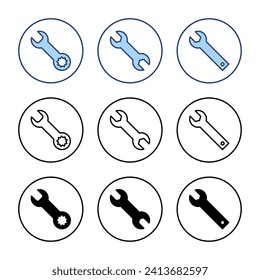 Wrench icon vector. repair icon. tools sign and symbol