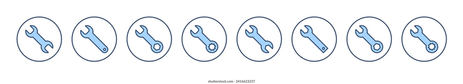 Wrench icon vector. repair icon. tools sign and symbol