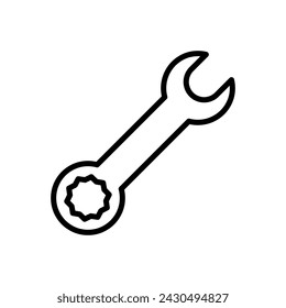 Vector de icono de llave inglesa. vector de icono de reparación. herramientas vector de icono