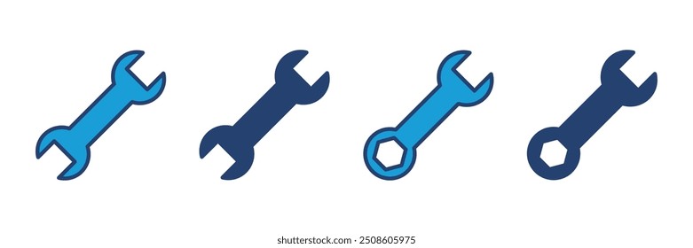 Vector de icono de llave. Vector de icono de reparación. Vector de icono de herramientas