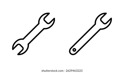 Icono de la llave inglesa. Vector de reparación. signo y símbolo de herramientas