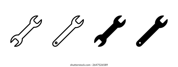 Wrench icon vector. repair icon. tools sign and symbol