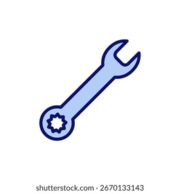 Icono de la llave inglesa. Vector de reparación. signo y símbolo de herramientas