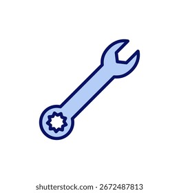Icono de la llave inglesa. Vector de reparación. signo y símbolo de herramientas