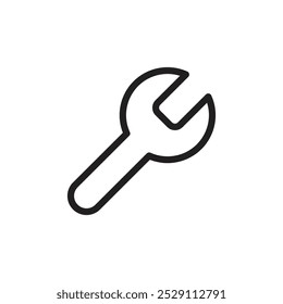 Wrench icon Vector set outline