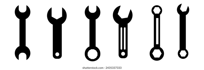 Wrench icon vector set, repair icon. tools simple flat illustration..eps