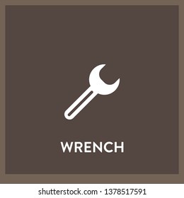 wrench icon vector. wrench sign on white background. wrench icon for web and app