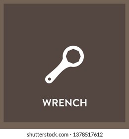 wrench icon vector. wrench sign on white background. wrench icon for web and app
