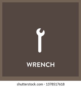 wrench icon vector. wrench sign on white background. wrench icon for web and app
