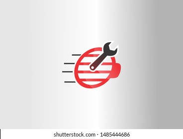 Wrench icon vector sign and symbol on white background. Simple vector logo.