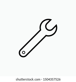 Wrench Icon - Vector, Sign and Symbol for Design, Presentation, Website or Apps Elements. 