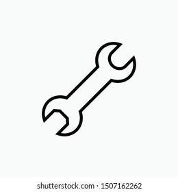 Wrench Icon - Vector, Sign and Symbol for Design, Presentation, Website or Apps Elements. 