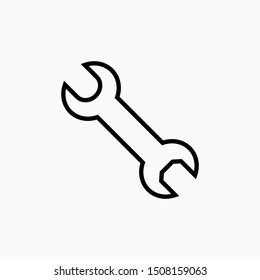 Wrench Icon - Vector, Sign and Symbol for Design, Presentation, Website or Apps Elements. 