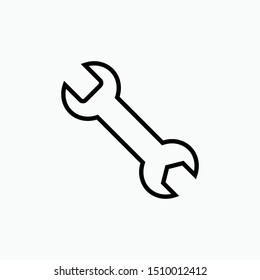 Wrench Icon - Vector, Sign and Symbol for Design, Presentation, Website or Apps Elements. 