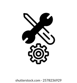 Wrench icon vector stock illustration