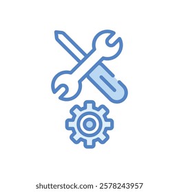 Wrench icon vector stock illustration