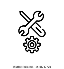 Wrench icon vector stock illustration