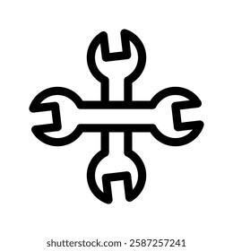 Wrench Icon Vector Symbol Design Illustration