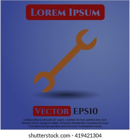 wrench icon vector symbol flat eps jpg app web concept website