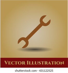 wrench icon vector symbol flat eps jpg app web concept website
