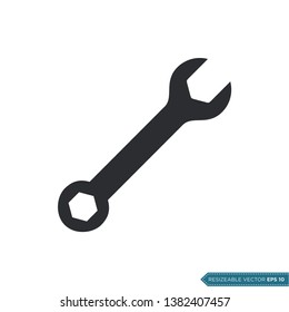 Wrench Icon Vector Template Logo Design Illustration Design