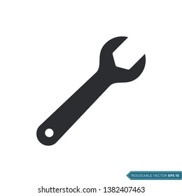 Wrench Icon Vector Template Logo Design