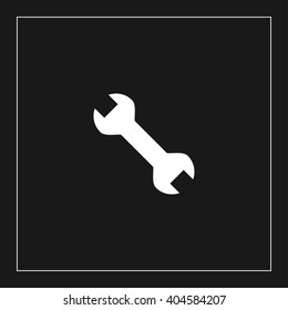 wrench icon for web and mobile. flat design style
