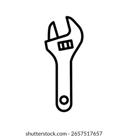  wrench icon white on background