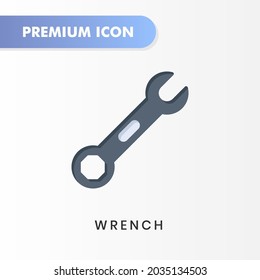 wrench icon for your website design, logo, app, UI. Vector graphics illustration and editable stroke. wrench icon flat design.