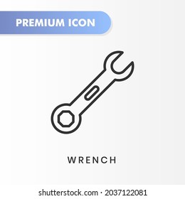 wrench icon for your website design, logo, app, UI. Vector graphics illustration and editable stroke. wrench icon outline design.