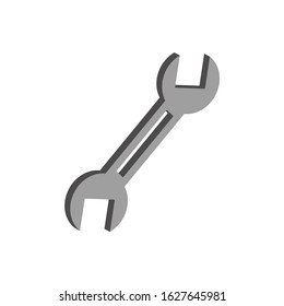 Wrench icon.3d vector illustration and isometric view.