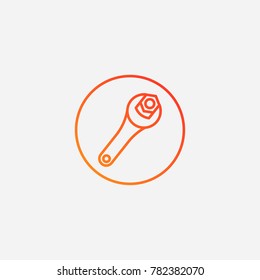 Wrench icon.gradient illustration isolated vector sign symbol
