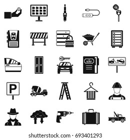 Wrench icons set. Simple set of 25 wrench vector icons for web isolated on white background