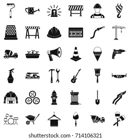 Wrench icons set. Simple style of 36 wrench vector icons for web isolated on white background